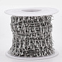 304 Stainless Steel Curb Chains, Soldered, with Charms and Spool