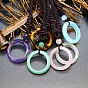 Natural & Synthetic Mixed Gemstone Pendant Necklaces, Ring