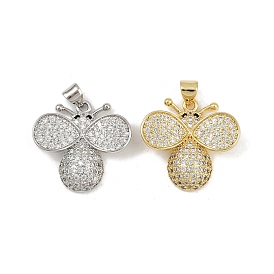 Латунные микро проложить кубического циркония подвески, без кадмия и без свинца, Пчелы