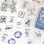 30Pcs Flower Pattern PET Sticker, Self-Adhesive Decals for DIY Album Scrapbook, Diary Decoration