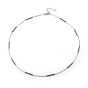 304 Stainless Steel Chain Necklaces, with Non-Magnetic Synthetic Hematite Beads and Cable Chains