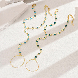 Старинные латунные браслеты со стразами для женщин, реальный 18 k позолоченный