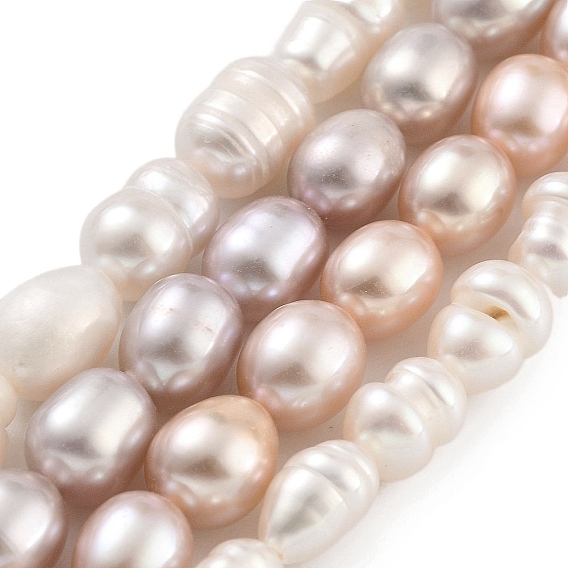 Нити из натурального культивированного пресноводного жемчуга, рис