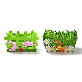 Easter Non-woven Fabric Basket Display Decorations, for Home Desktop Decoration