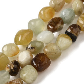 Naturelles perles de jade Xiuyan brins, nuggets, pierre tombée