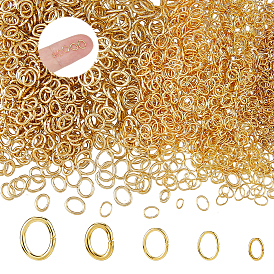 900 шт. 5 цвета 304 переходные кольца из нержавеющей стали, открытые кольца прыжок, овальные