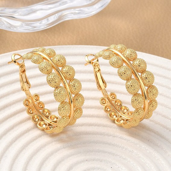 Круглые серьги-кольца из латуни, без никеля 