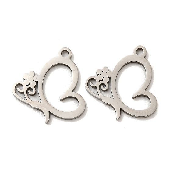 316 хирургические подвески из нержавеющей стали, лазерная резка, очарование бабочки