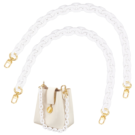 2 акриловые цепочки для кошельков, тросовая цепочка с поворотными карабинами из сплава и пружинными кольцевыми застежками