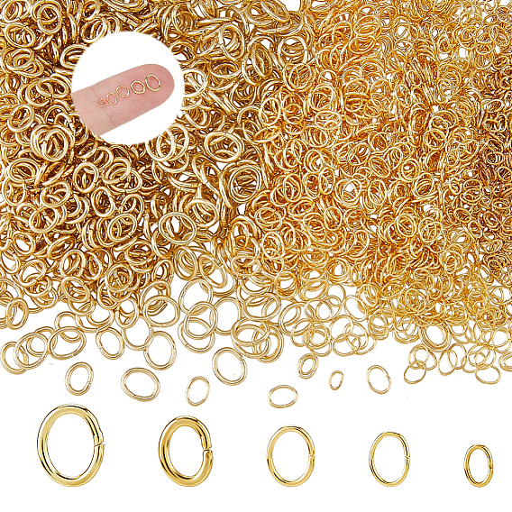 900 шт. 5 цвета 304 переходные кольца из нержавеющей стали, открытые кольца прыжок, овальные