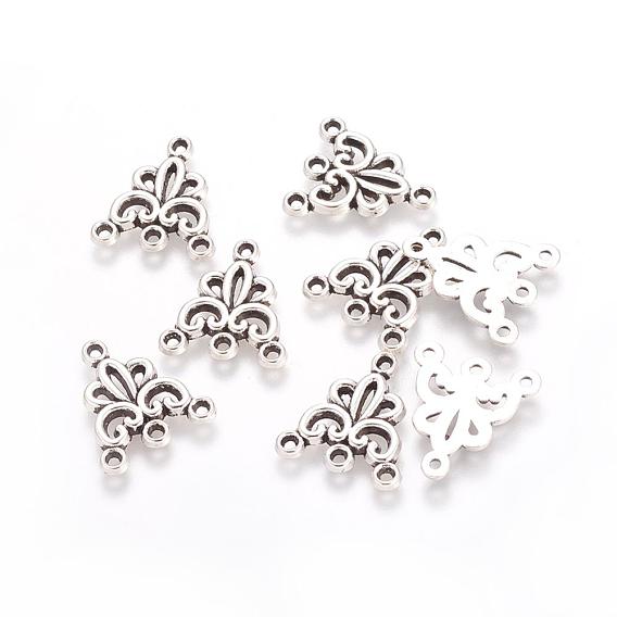 Tibetan Style Chandelier Components, Lead Free & Cadmium Free, 19x16x2mm, Hole: 1mm