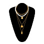 Chic Pearl Round Pendant Necklace for Women - Elegant and Versatile Multi-layered Accessory