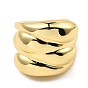 Rack Plating Brass Teardrop Open Cuff Rings for Women, Cadmium Free & Lead Free