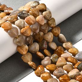 Natural Fossil Coral Beads Strands, Heart