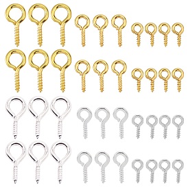 600 шт. 6 стили железный винт проушина колышки поручни, за половину пробурено бисера