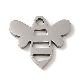 201 Stainless Steel Charms, Laser Cut, Bees Charm
