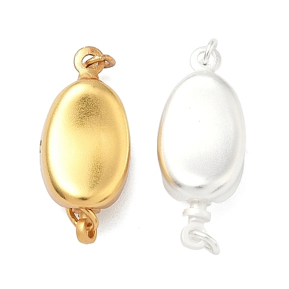 Матовые латунные застежки для коробок, овальные, долговечный, без свинца и без кадмия, стойки покрытие, 1 нитей, 2-луночное