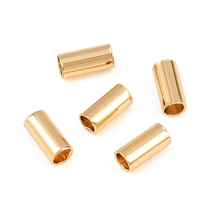 SHEGRACE Brass Tube Beads, Column, Cadmium Free & Nickel Free & Lead Free