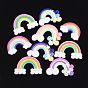 Handmade Polymer Clay Cabochons, Rainbow