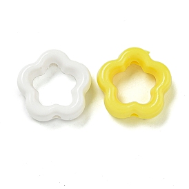 Opaque Acrylic Beads, Flower