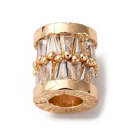 Латунные микропаве из прозрачного кубического циркония, колонка, без кадмия и без свинца, стойки покрытие, долговечный