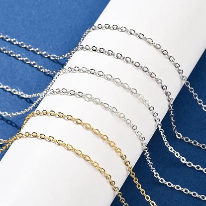 Ожерелья из латуни для женщин, 304 из нержавеющей стали застежкой омар, стойки покрытие, без свинца и без кадмия, долговечный