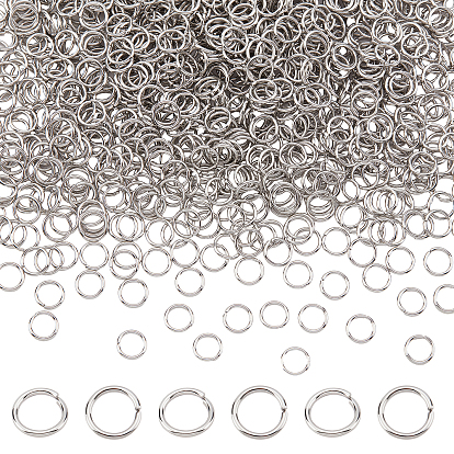 1000pcs 304 anneaux de saut ouverts en acier inoxydable, ronde
