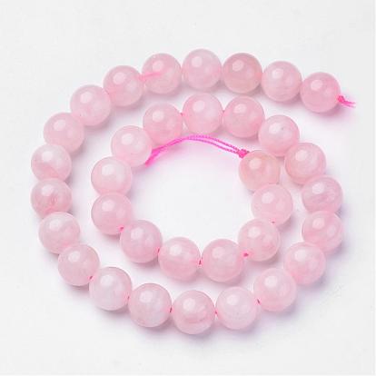 Natural Rose Quartz Beads Strands, Grade AB, Round