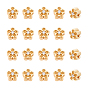 20Pcs Brass Micro Pave Cubic Zirconia Beads, Flower, Nickel Free