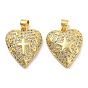 Латуни циркония кубической подвески, с целью перехода в кольце, реальный 18 k позолоченный, долговечный, без свинца и без кадмия, сердце