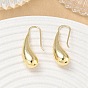 Brass Dangle Earrings for Women, Teardrop