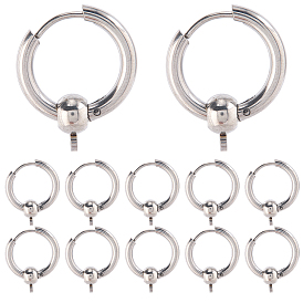 24 шт. 304 серьги-кольца из нержавеющей стали