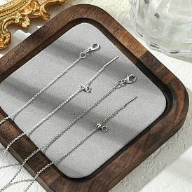 1мм стойка покрытие латунный кабель цепь регулируемый слайдер ожерелья для женщин мужчин, без кадмия и без свинца, 901 застежка из нержавеющей стали, долговечный