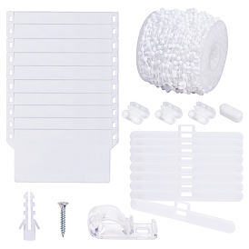 DIY Window Blinds Accessories, with Plastic Window Curtain Hooks and Vertical Blind Replacement Repair Kit