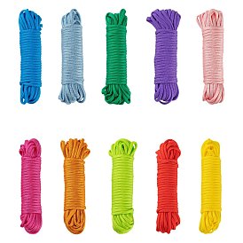 100 m 10 colores 7 núcleos internos Cuerdas de poliéster y elastano, color sólido, para hacer pulseras de cuerda