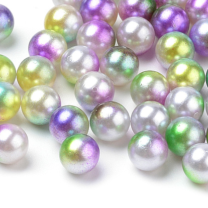 Acrylic Imitation Pearl Beads, No Hole/Undrilled Beads, Round