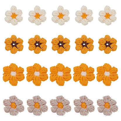 40 шт. 4 цвета, цветочные полиэстеровые аксессуары для одежды, украшения для шитья своими руками