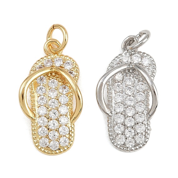 Латунные микро проложить кубического циркония подвески, шлепанцы, с целью перехода в кольце, стойки покрытие, долговечный, без свинца и без кадмия