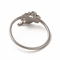 304 Stainless Steel Hollow Out Ghost Finger Ring for Women
