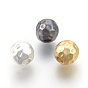 Brass Beads, Long-Lasting Plated, Lead Free & Cadmium Free & Nickel Free, Round, Bumpy, Matte Style