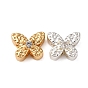 Латунные микропаве из прозрачного кубического циркония, без кадмия, без никеля и без свинца, бабочка