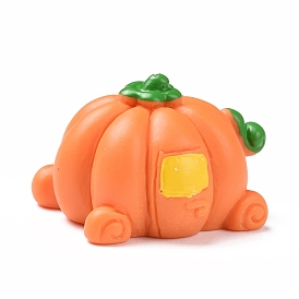 Autumn Theme Resin Display Decoration, for Home Decoration, Photographic Prop, Dollhouse Accessories, Pumpkin Carriage