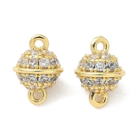Подвески-колокольчики с микропаве из латуни и прозрачным кубическим цирконием, долговечный, без кадмия и без свинца, стойки покрытие