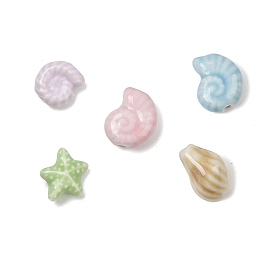 Фарфоровые бусины ручной работы, яркие глазированный фарфор