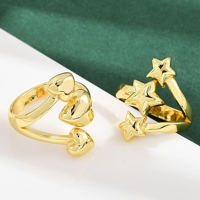 Латунь манжеты кольца, стойки покрытие, долговечный, без кадмия и без свинца, реальный 18 k позолоченный