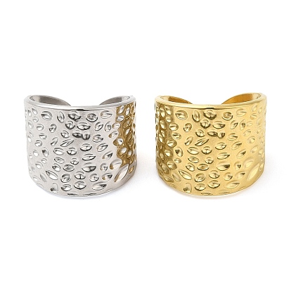 304 рифленое открытое кольцо из нержавеющей стали для женщин