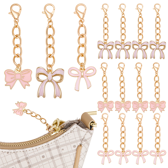 30шт 3 стиль сплав эмаль подвесные украшения, Сплав с застежками когтя омара, бантом