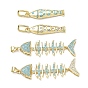 Brass Micro Pave Cubic Zirconia Pendants, Fish Charms, Long-Lasting Plated, Rack Plating, Lead Free & Cadmium Free, Real 18K Gold Plated