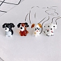 Handmade Lampwork Puppy Beads, Pet Dog Beads