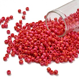 Круглые бусины тохо, японский бисер, матовые, непрозрачная радуга